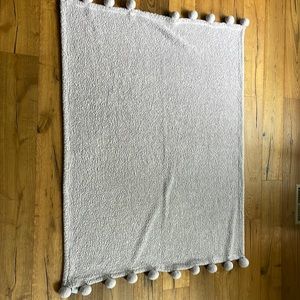 Pottery barn Pom blanket lavender